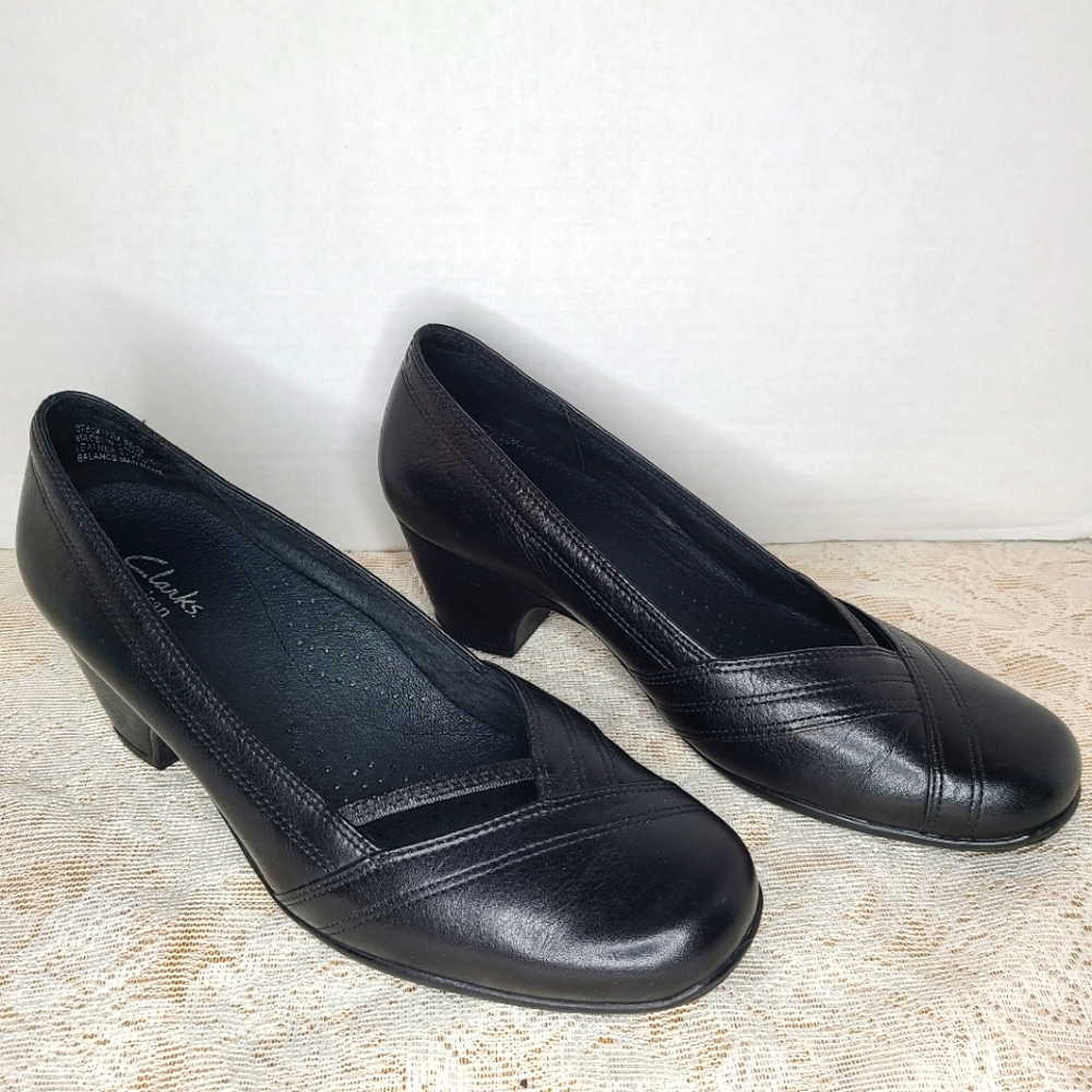 Clarks Artisan Slip On Leather Heels - image 1